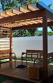 Pergolado de madeira para jardim Pergolado de madeira para jardim